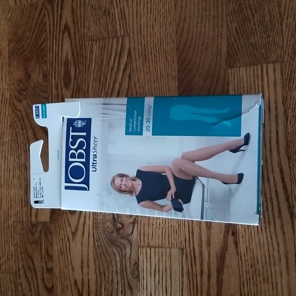 (M) NWT JOBST Classic Black UltraSheer Compression Stockings 20-30 mmHg Hoisery